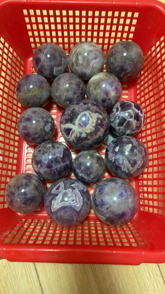 3KG Amethyst Spheres (1/2 Bin, 2 Available)