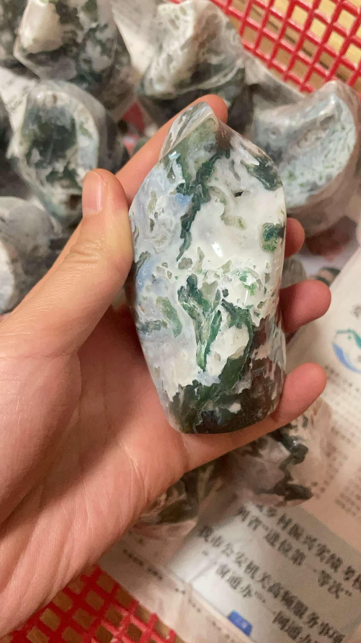 3KG Moss Agate Flame (1/2 Bin, 2 Available)